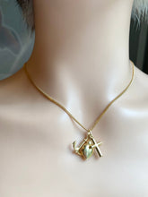 Load image into Gallery viewer, Anchor Heart Cross Pendant ,10K 14K 18K, Solid Gold Necklace, The Three Virtues, Baptisms Baby Gift, Mothers Day Gift