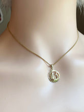 Load image into Gallery viewer, Aquarius Zodiac Sign Pendant, 10K Solid Gold Aquarius Necklace, Diamond Cut, Birthday Gift for Jan 22- Feb 21,
