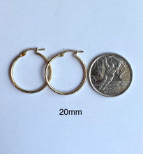 Load image into Gallery viewer, 10K Gold Hoops Earrings, Lightweight Classic Hoop