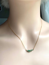 Load image into Gallery viewer, Emerald 14K Gold Necklace, Real Emerald Necklace, May Birthstone Necklace, Birthday Gift for Women, Mothers Day Gift