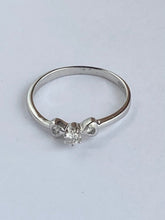 Load image into Gallery viewer, Diamond Platinum Ring, Engagement Diamond Ring, Anniversary Gift, Birthday Gift for Women,