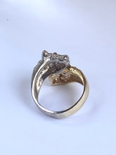 Load image into Gallery viewer, Panther Gold Ring, Jaguar Gold Ring, 10K Solid Gold Diamond Ring, Double Head Ring, Statement Ring for Women, Mother’s Gift for Wife