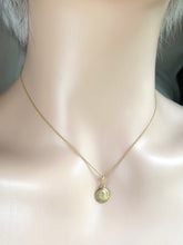 Load image into Gallery viewer, Mama Mary Pendant, 8mm Tiny, 18K Solid Gold, Minimalist Religious Necklace, Religious Jewelry for Women, Baby Baptism Gift, Medal