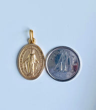 Load image into Gallery viewer, Our Lady Of The Miraculous, Solid Gold Religious Medal, Virgin Mary Pendant, Mama Mary Necklace, Birthday Gift Women, Women
