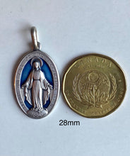 Load image into Gallery viewer, Our Lady of Miraculous, Sterling Silver Virgin Mary Medal, Enamel Religious Jewelry, Birthday Gift for Woman,