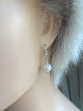 Load image into Gallery viewer, Pearl Earrings Dangle, Silver Pearl Earrings , Pearl Wedding Jewelry, June Birthstone, Birthday Gift Women, Earrings For Women
