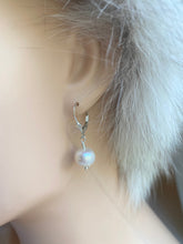 Load image into Gallery viewer, Pearl Earrings Dangle, Silver Pearl Earrings , Pearl Wedding Jewelry, June Birthstone, Birthday Gift Women, Earrings For Women
