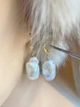 Load image into Gallery viewer, Baroque Pearl Earrings, 14K Solid Gold LARGE Pearl, Handmade Jewelry, Mothers Day Giftfor Mom, Birthday Gift for Women