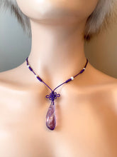 Load image into Gallery viewer, Amethyst Necklace, Natural Handmade Amethyst, Good Luck Symbol, February Birthstone, Birthday Gift for Women, Christmas Presents for Wife
