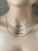 Load image into Gallery viewer, Silver Curb Chain, 2.90MM, 925 Solid Sterling Italian Silver, Birthday Gift for Men/ Women, Mothers Day Gift