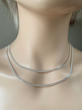 Load image into Gallery viewer, Silver Curb Chain, 2.90MM, 925 Solid Sterling Italian Silver, Birthday Gift for Men/ Women, Mothers Day Gift