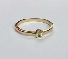 Load image into Gallery viewer, Peridot Solitaire Rings , 14K Solid Gold, August Birthstone Rings, Stackable Rings, Birthday Gifts for Women,