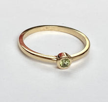 Load image into Gallery viewer, Peridot Solitaire Rings , 14K Solid Gold, August Birthstone Rings, Stackable Rings, Birthday Gifts for Women,