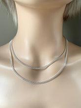 Load image into Gallery viewer, Silver Curb Chain, 2.90MM, 925 Solid Sterling Italian Silver, Birthday Gift for Men/ Women, Mothers Day Gift