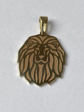 Load image into Gallery viewer, Lion Head Pendant 10K Solid Gold