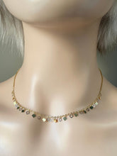 Load image into Gallery viewer, 14K Solid Gold Choker Necklace, Square Charms Necklace, Necklace for Women, Gift for Wife, Mother’s Day Gift for Women, Presents
