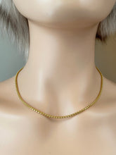 Load image into Gallery viewer, Box Chain Gold, 2.6MM, 10K Solid Gold Chain, Round Unisex Chain, Birthday Gift for Men or Women, Christmas Presents