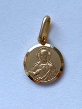 Load image into Gallery viewer, 10K Sacred Heart Of Jesus, 10mm, Solid Gold Sacred Heart of Jesus, Double Face Scapular