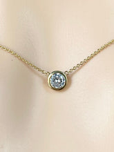 Load image into Gallery viewer, Solitaire Diamond Necklace, 18K Solid Gold Necklace, April Birthstone, Anniversary Gift for Wife,