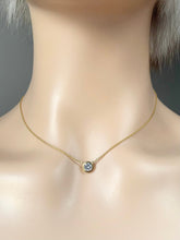 Load image into Gallery viewer, Solitaire Diamond Necklace, 18K Solid Gold Necklace, April Birthstone, Anniversary Gift for Wife,