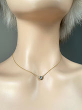 Load image into Gallery viewer, Solitaire Diamond Necklace, 18K Solid Gold Necklace, April Birthstone, Anniversary Gift for Wife,
