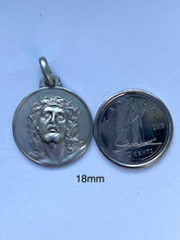 Load image into Gallery viewer, Ecce Homo Pendant, Jesus Crowning with Thorns, 925 Sterling Silver, Religious Jewelry, Italian Made Medal, Birthday Gift for Men or Women