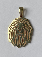 Load image into Gallery viewer, Lion Head Pendant 10K Solid Gold