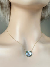 Load image into Gallery viewer, Clover Necklace Gold, 10K Solid Gold, Mother of Pearl Necklace, Birthday Gift for Wife,