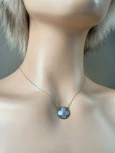Load image into Gallery viewer, Clover Necklace Gold, 10K Solid Gold, Mother of Pearl Necklace, Birthday Gift for Wife,