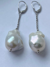 Load image into Gallery viewer, LARGE Baroque Pearl Earrings, Drop Pearl Earrings, June Birthstone, Birthday Gift for Women, Presents for Bridesmaids, Earrings for Women