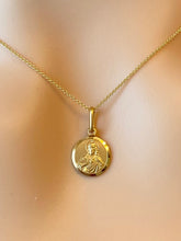 Load image into Gallery viewer, 10K Sacred Heart Of Jesus, 10mm, Solid Gold Sacred Heart of Jesus, Double Face Scapular