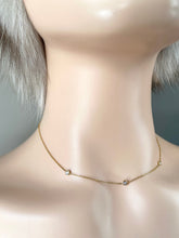 Load image into Gallery viewer, Diamond Gold Necklace, 14K Solid Gold Necklace for Women, Minimalist Necklace, April Birthstone, Birthday Gift for Women, Mothers Day