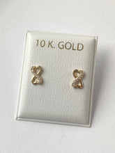 Load image into Gallery viewer, Infinity Earrings for Baby, 10K Solid Gold, Newborn Baby Earrings, for Baby Girl, Birthday Gift For Toddler, Presents