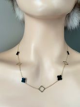 Load image into Gallery viewer, Black Onyx Gold Necklace, 10K Solid Gold Necklace, Birthday Gift Women, Anniversary Gift,