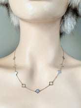 Load image into Gallery viewer, Clover Gold Necklace, Mother of Pearl, 10K Solid Gold, Birthday Gift for Women, Anniversary Gift for Wife,