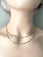 Load image into Gallery viewer, Gold Figaro Chain, 2.4MM 10K Solid Italian Figaro Necklace, Ideal for Everyday Necklace, Made in Italy Chain, Birthday Gift Jewely