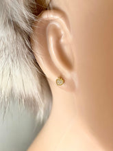 Load image into Gallery viewer, Apple Earrings for Baby, 10K Solid Gold, Newborn Baby Earrings, Baptism Gift for Baby Girl, Birthday Gift For Toddler, Presents