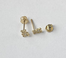 Load image into Gallery viewer, Bear Earrings for Baby, 10K Solid Gold, Newborn Baby Earrings, for Baby Girl, Birthday Gift For Toddler, Presents