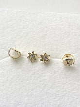 Load image into Gallery viewer, Star Earrings for Baby, 10K Solid Gold, Newborn Baby Earrings, Baptism Gift for Baby Girl, Birthday Gift For Toddler, Presents