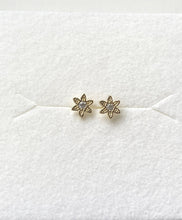 Load image into Gallery viewer, Star Earrings for Baby, 10K Solid Gold, Newborn Baby Earrings, Baptism Gift for Baby Girl, Birthday Gift For Toddler, Presents