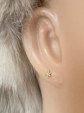 Load image into Gallery viewer, Star Earrings for Baby, 10K Solid Gold, Newborn Baby Earrings, Baptism Gift for Baby Girl, Birthday Gift For Toddler, Presents