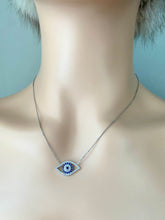 Load image into Gallery viewer, Evil Eye Necklace, 10K Solid Gold Evil Necklace, Good Luck Necklace, Protection Necklace, Birthday Gift for Women