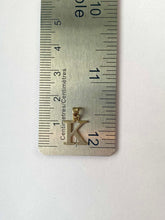 Load image into Gallery viewer, K Letter Pendant Gold, 10K Solid Gold, Small Letter Necklace, Minimalist Necklace for Woman,
