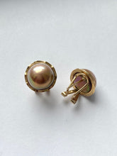 Load image into Gallery viewer, Mabé Pearl Gold Earrings, 14K Solid Gold, South Sea Pearl, Elegant Bridal Earrings, Birthday Gift for Women, Jewelry for Woman