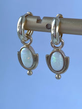 Load image into Gallery viewer, Opal Earrings Dangle, 14K Solid Gold Natural Opal Earrings, Handmade Earrings, Birthday Gift for Women, Summer Jewe
