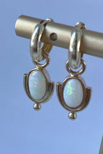 Load image into Gallery viewer, Opal Earrings Dangle, 14K Solid Gold Natural Opal Earrings, Handmade Earrings, Birthday Gift for Women, Summer Jewe