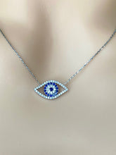 Load image into Gallery viewer, Evil Eye Necklace, 10K Solid Gold Evil Necklace, Good Luck Necklace, Protection Necklace, Birthday Gift for Women