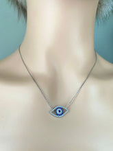 Load image into Gallery viewer, Evil Eye Necklace, 10K Solid Gold Evil Necklace, Good Luck Necklace, Protection Necklace, Birthday Gift for Women