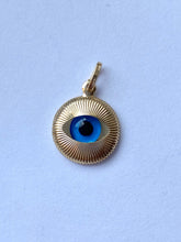 Load image into Gallery viewer, Evil Eye Pendant , 18K Solid Gold Amulet Protection, Al-ayn Charm, Birthday Gift for Women, Mothers Day Gift