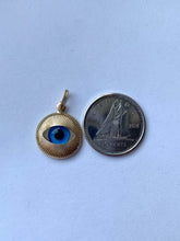 Load image into Gallery viewer, Evil Eye Pendant , 18K Solid Gold Amulet Protection, Al-ayn Charm, Birthday Gift for Women, Mothers Day Gift